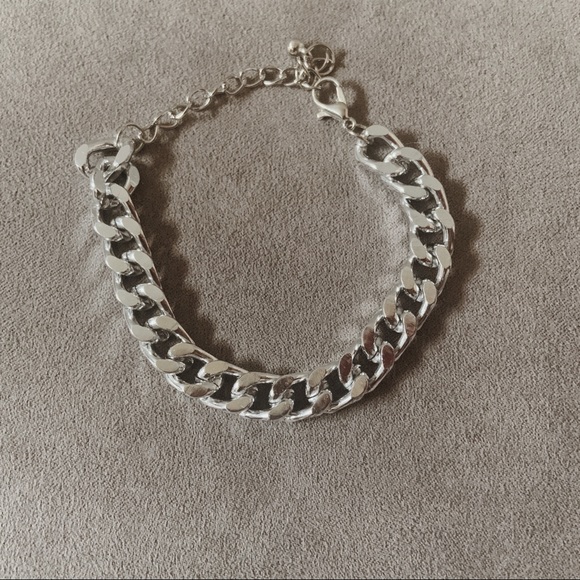 n e w | silver thick cuban bracelet ♡ - Picture 3 of 5
